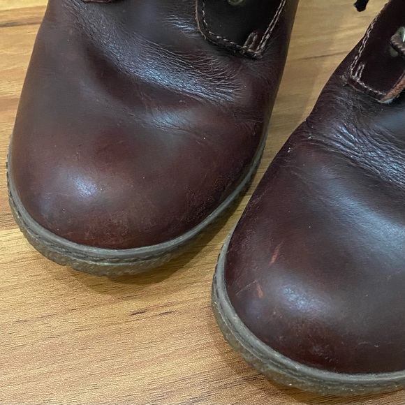 TIMBERLAND A18Z6 Glancy Burgundy Leather Lace-up Heeled Boots Size 7.5 - Picture 14 of 16